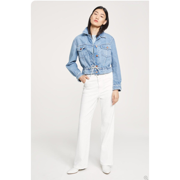 Closed Women's 'Kathy' High Rise Wide Leg Jeans White Cotton Made in Italy Sz 27 - Picture 1 of 9